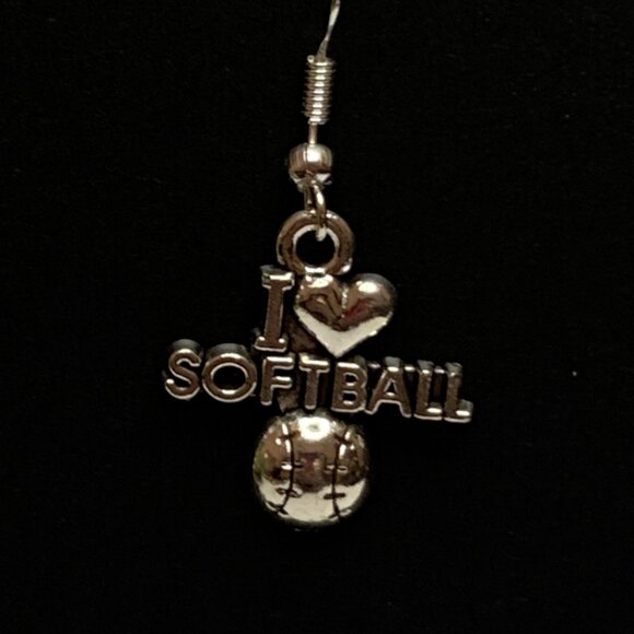 Softball Earring, Sports Earring, Softball Jewelry, Athletic Earring, Gift Idea - Picture 3 of 7
